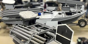 Πολλαπλοί εκτοξευτές ρουκετών σε Ουκρανικά μη επανδρωμένα σκάφη USV Sea Baby επιχείρησαν έναντι του Ρωσικού Στόλου