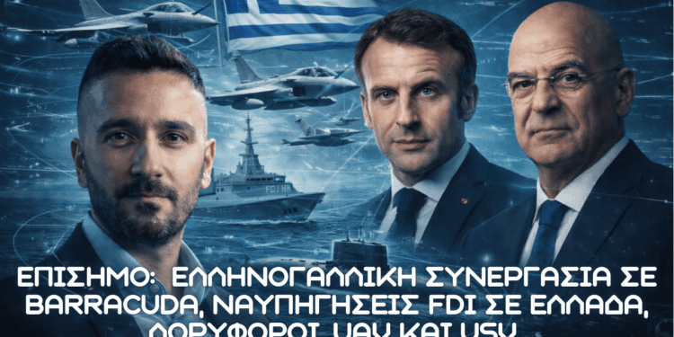 ΧΑΟΣ με Ελληνογαλλική συνεργασία – BARRACUDA, ναυπηγήσεις FDI σε Ελλάδα, δορυφόροι, UAV και USV